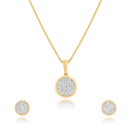 Eternal Cluster Diamond Pendant Set