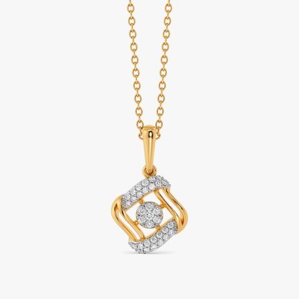 Bold Charm Yellow Gold Diamond Pendant