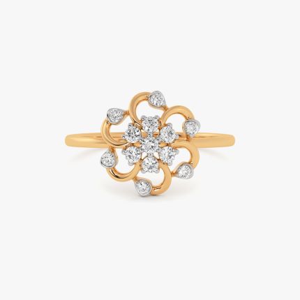 Blossom 14Kt Yellow Gold Diamond Ring