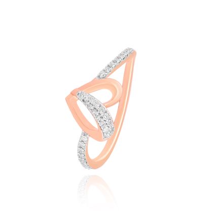 Elegance Sleek Finish Rose Gold Ring