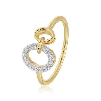 Circle of Elegance 9KT Yellow Gold Diamond Ring