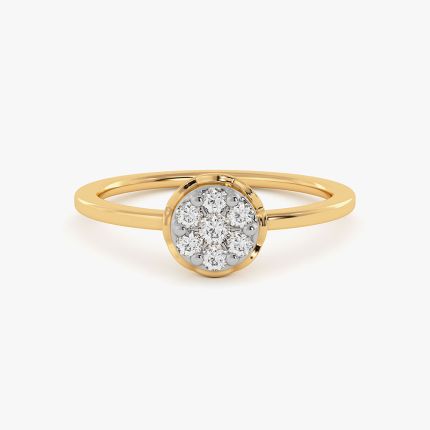 Modern Minimal Yellow Gold Diamond Ring
