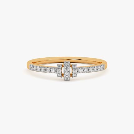 Charming Bloom 9Kt Yellow Gold Diamond Ring