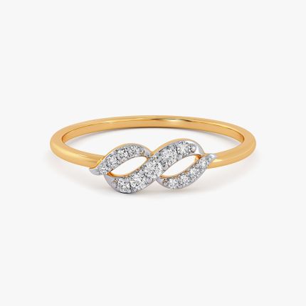 Infinity Yellow Gold Diamond Ring