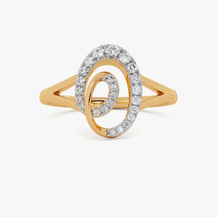 Serenity Swirl Yellow Diamond Ring