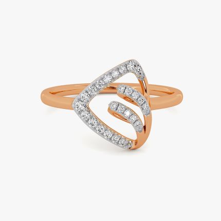 Lustre Swirl Rose Diamond Ring