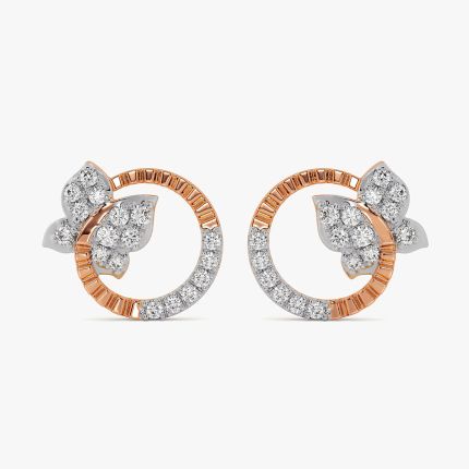 Splendour Butterfly Rose Stud Earring