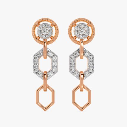 Opulence Geometric Rose Drop & Dangler Earring
