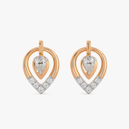 Regal Drop Rose Stud Earring