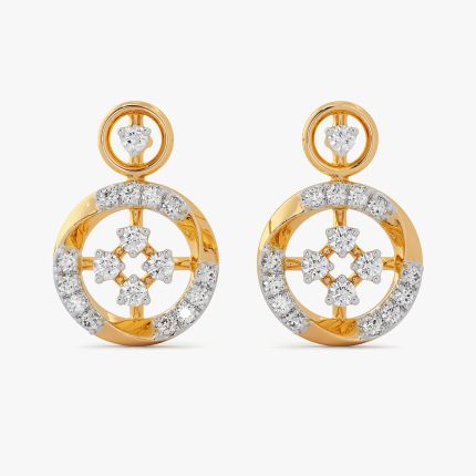 Gilded Geometric Yellow Stud Earring