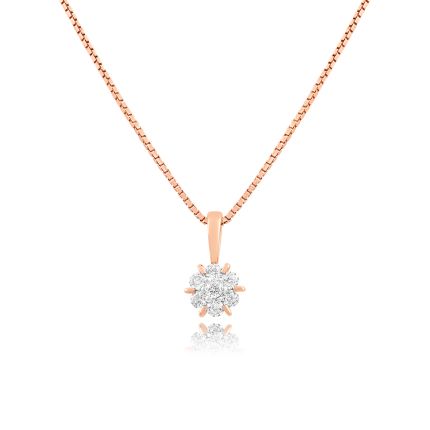 Floral Gleam Diamond Pendant