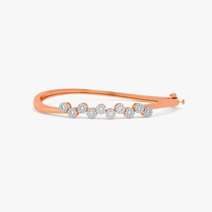 14KT Delicate Rose Gold and Diamond Bracelet