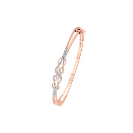 Glossy 18KT Rose Gold Bracelet