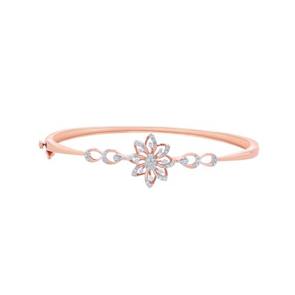 18KT Rose Gold Floral Bracelet