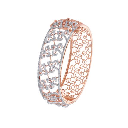 Exquisite 18KT Rose Gold Filigree Bracelet