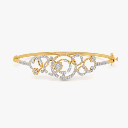 Majestic Cosmos 14KT Diamond Openable Oval Bracelet