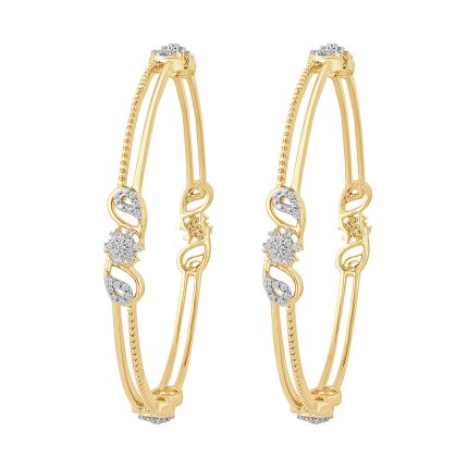 Embellished Diamond Bangle Set of 2