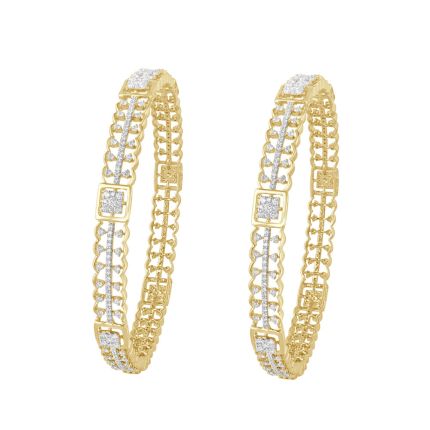Versatile 14KT Yellow Gold Bangle Set of 2