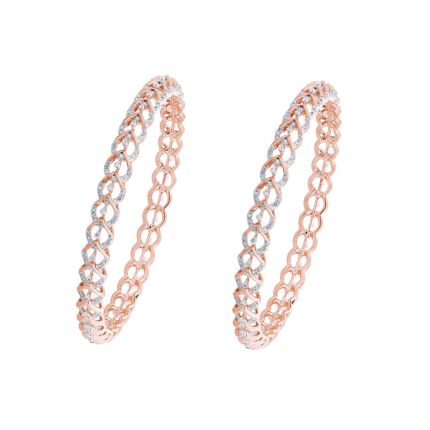 Aesthetic Diamond Bangle Set of 2