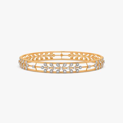 Exquisite Filigree Diamond Astra Bangle Set of 2