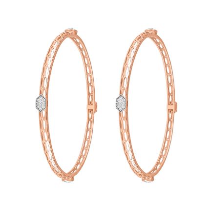 Elegant 14KT Rose Gold Pair of Bangles