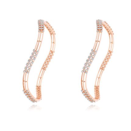 Timeless Swirl Diamond Bangle Set of 2