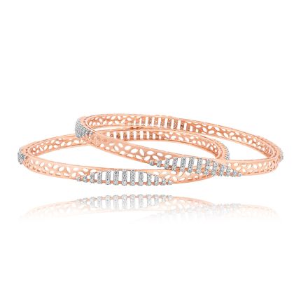 Sparkling Elegance Diamond Bangle Set of 2