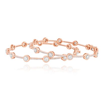 Enchanting Diamond Bangle Set of 2