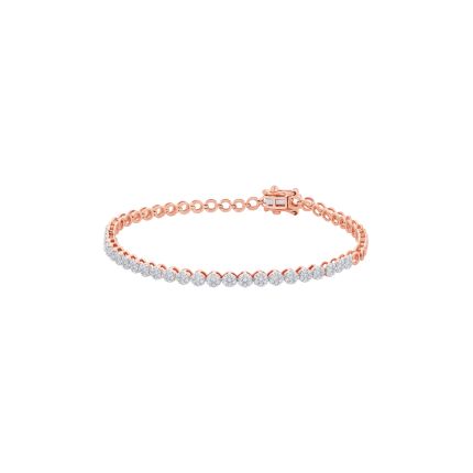 Contemporary Diamond and Rose Gold Bracelet