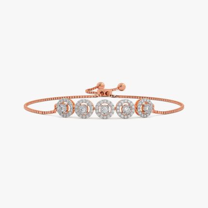 Mesmerising Diamond and Rose Gold Astra Bracelet