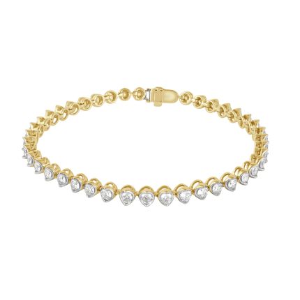 Classic Crown Star Bracelet in 18KT Yellow Gold