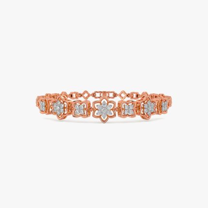 Striking Flower Chain Bracelet
