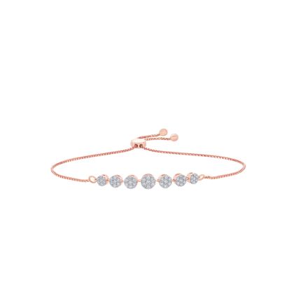 Glamorous Diamond Bracelet in Circular Design