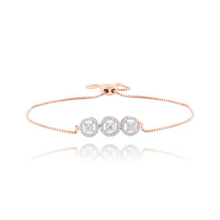 Elegant Diamond Rose Gold Bracelet