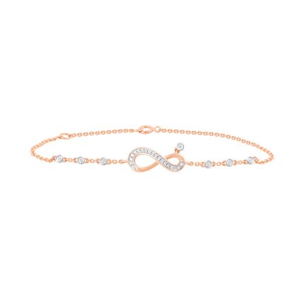Infinity Design 18KT Rose Gold Bracelet