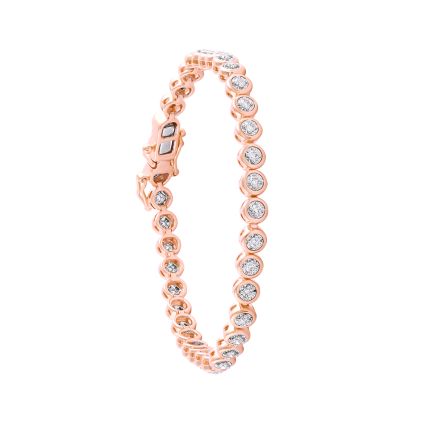 Pretty Rose Gold Diamond Bracelet