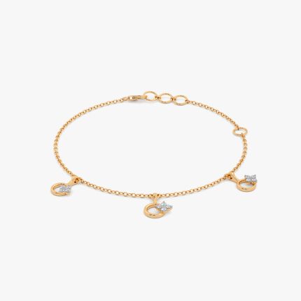 Contemporary Geometric Design Diamond Bracelet
