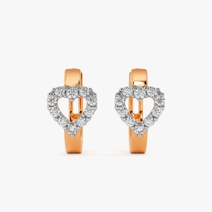 Heart Shaped Diamond Earrings