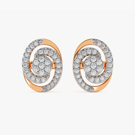 Bejewelled 14KT Rose Gold Earrings