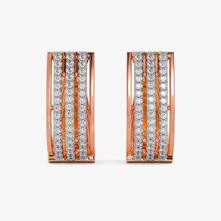 Ethereal Diamond Earrings in Rose Gold
