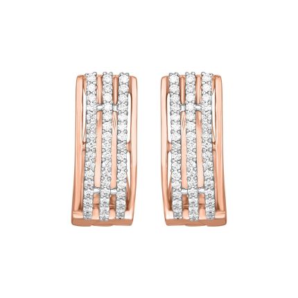 Ethereal Diamond Earrings in Rose Gold