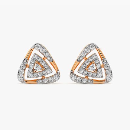 Bejewelled 14KT Rose Gold Earrings