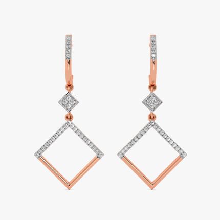 Delicate Diamond Danglers in 18KT Rose Gold
