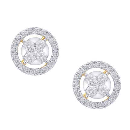 Glamorous Diamond Stud Earrings