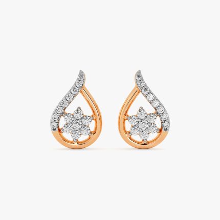 Radiant 14KT Rose Gold Earring Set