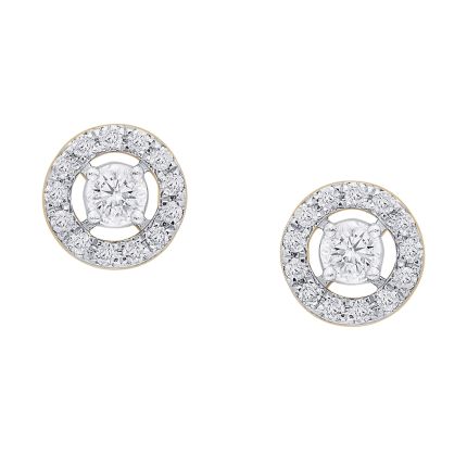 Contemporary Diamond Crown Star Earrings