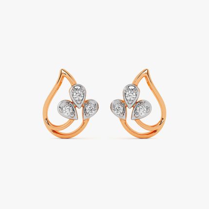 Glowing Rose Gold Diamond Earrings