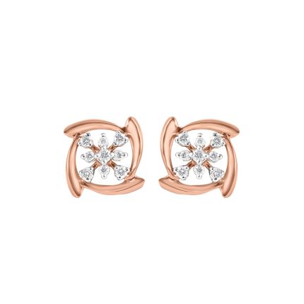 Timeless Treasures Rose Gold Diamond Earrings