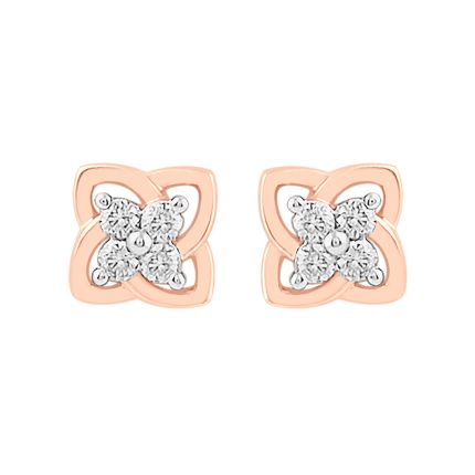 Clover Design Diamond Studs
