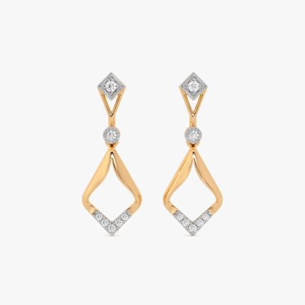 Beautiful Drop Design Diamond Earrings